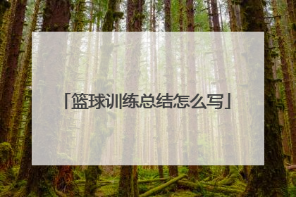 篮球训练总结怎么写