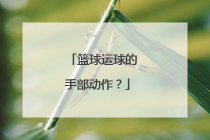 篮球运球的手部动作？