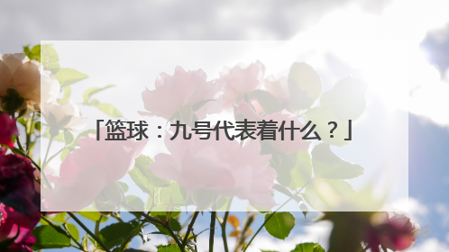 篮球：九号代表着什么？