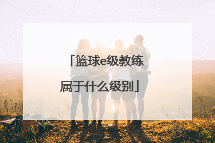 篮球e级教练属于什么级别