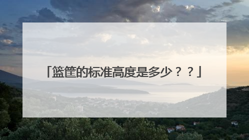 篮筐的标准高度是多少？？