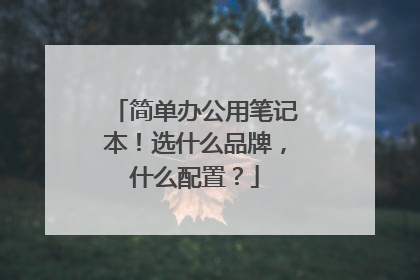 简单办公用笔记本！选什么品牌，什么配置？