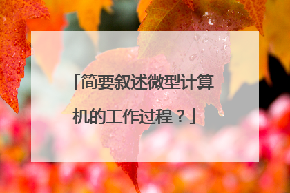 简要叙述微型计算机的工作过程？