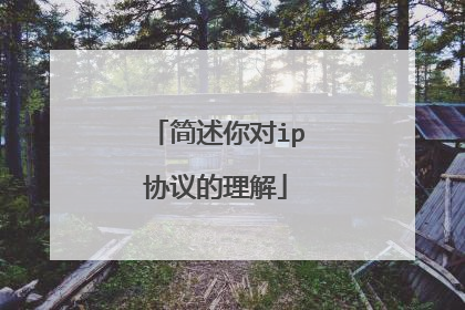 简述你对ip协议的理解
