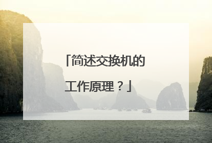 简述交换机的工作原理？