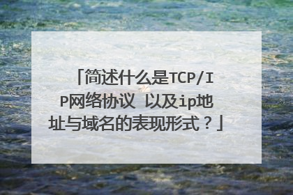 简述什么是TCP/IP网络协议 以及ip地址与域名的表现形式?