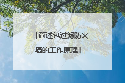 简述包过滤防火墙的工作原理