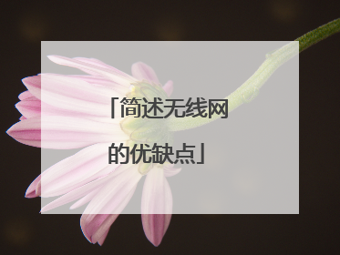 简述无线网的优缺点