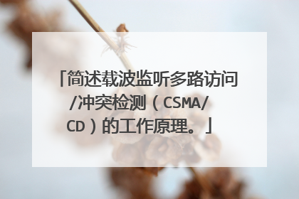 简述载波监听多路访问/冲突检测（CSMA/CD）的工作原理。