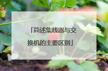 简述集线器与交换机的主要区别