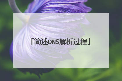 简述DNS解析过程