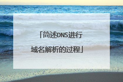 简述DNS进行域名解析的过程
