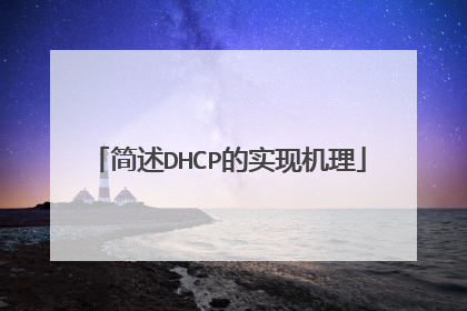 简述DHCP的实现机理