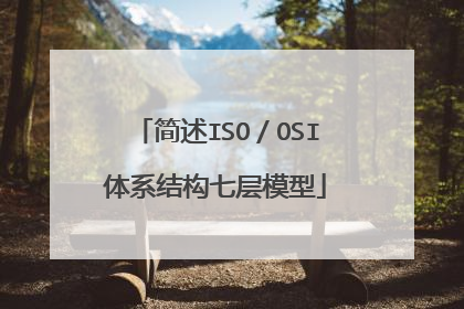 简述ISO／OSI体系结构七层模型
