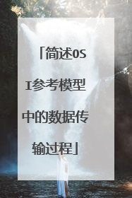 简述OSI参考模型中的数据传输过程
