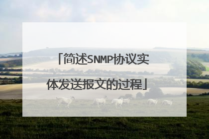 简述SNMP协议实体发送报文的过程