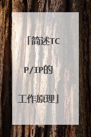 简述TCP/IP的工作原理