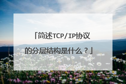 简述TCP/IP协议的分层结构是什么?