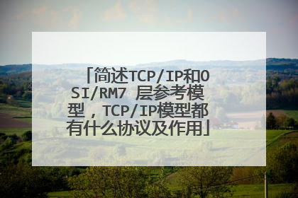 简述TCP/IP和OSI/RM7 层参考模型，TCP/IP模型都有什么协议及作用
