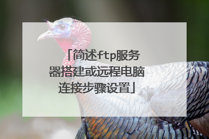 简述ftp服务器搭建或远程电脑连接步骤设置