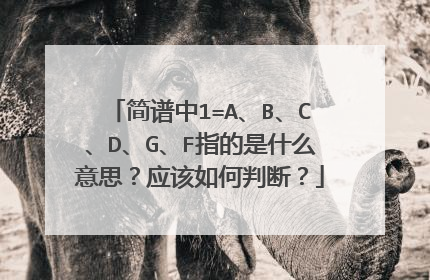 简谱中1=A、B、C、D、G、F指的是什么意思？应该如何判断？