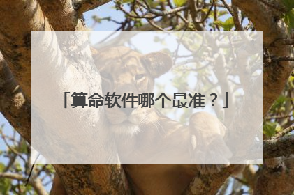 算命软件哪个最准?