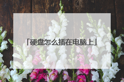 硬盘怎么插在电脑上