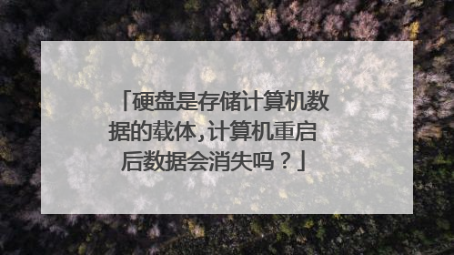 硬盘是存储计算机数据的载体,计算机重启后数据会消失吗?