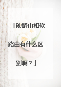 硬路由和软路由有什么区别啊？