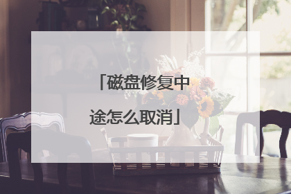 磁盘修复中途怎么取消