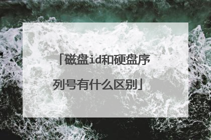 磁盘id和硬盘序列号有什么区别