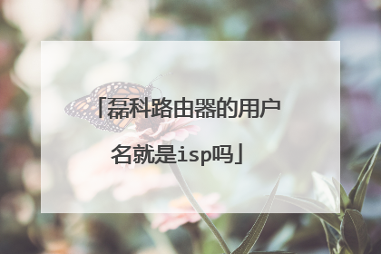磊科路由器的用户名就是isp吗