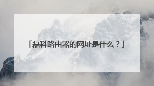 磊科路由器的网址是什么?