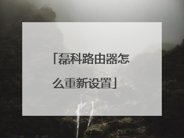 磊科路由器怎么重新设置