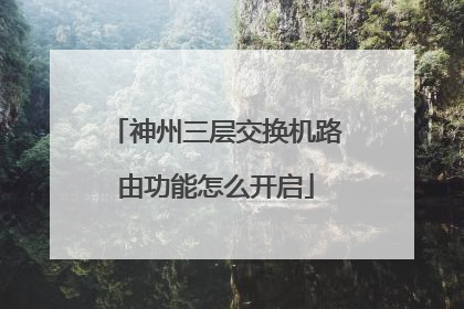 神州三层交换机路由功能怎么开启