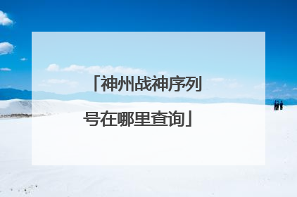 神州战神序列号在哪里查询