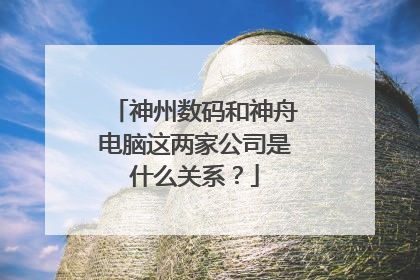 神州数码和神舟电脑这两家公司是什么关系?