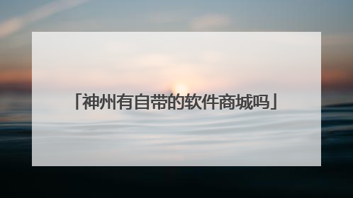 神州有自带的软件商城吗