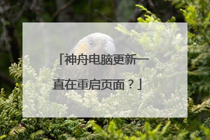 神舟电脑更新一直在重启页面?