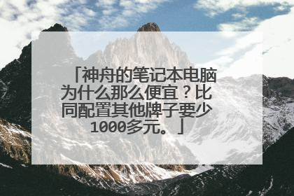 神舟的笔记本电脑为什么那么便宜?比同配置其他牌子要少1000多元。