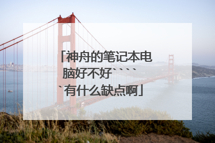 神舟的笔记本电脑好不好`````有什么缺点啊