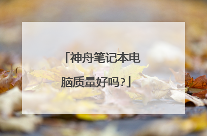 神舟笔记本电脑质量好吗?