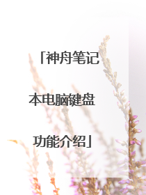 神舟笔记本电脑键盘功能介绍