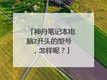 神舟笔记本电脑Z开头的型号,怎样呢?