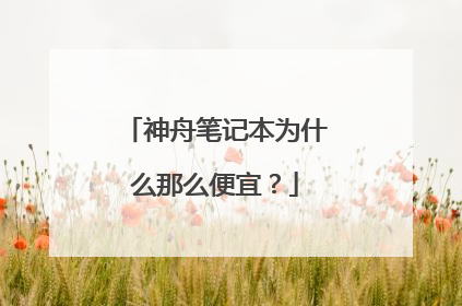 神舟笔记本为什么那么便宜？