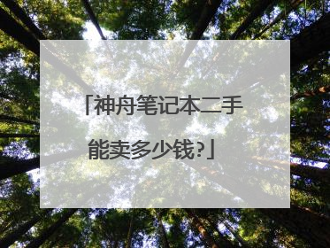 神舟笔记本二手能卖多少钱?