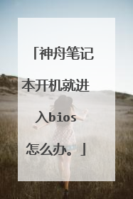 神舟笔记本开机就进入bios怎么办。