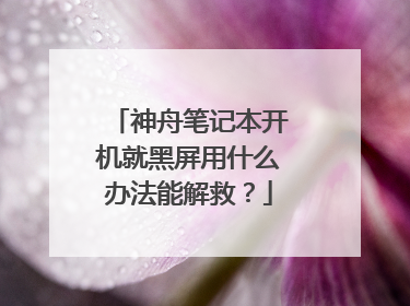 神舟笔记本开机就黑屏用什么办法能解救?