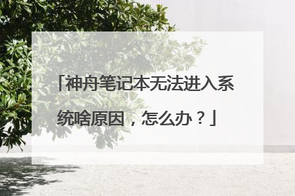 神舟笔记本无法进入系统啥原因,怎么办?