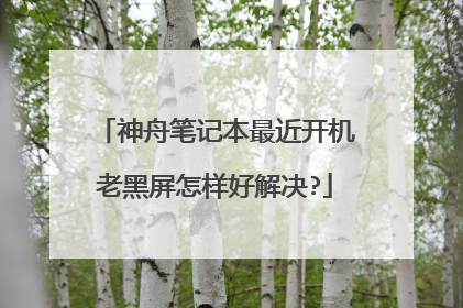 神舟笔记本最近开机老黑屏怎样好解决?